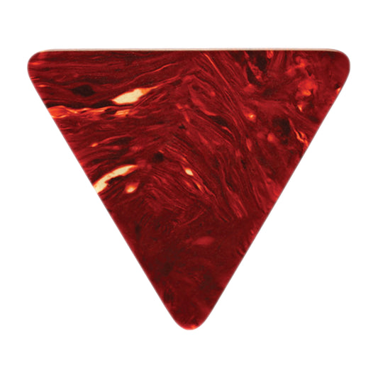 Celluloid Brown Tortoise Guitar Or Bass Pick - 0.71 mm Medium Gauge - Premium Made In USA - 355 Large Triangle Shape