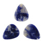 Peruvian Sodalite Stone Guitar Or Bass Pick - 3.0 mm Ultra Heavy Gauge - 351 Shape - Specialty Handmade Gemstone Exotic Plectrum