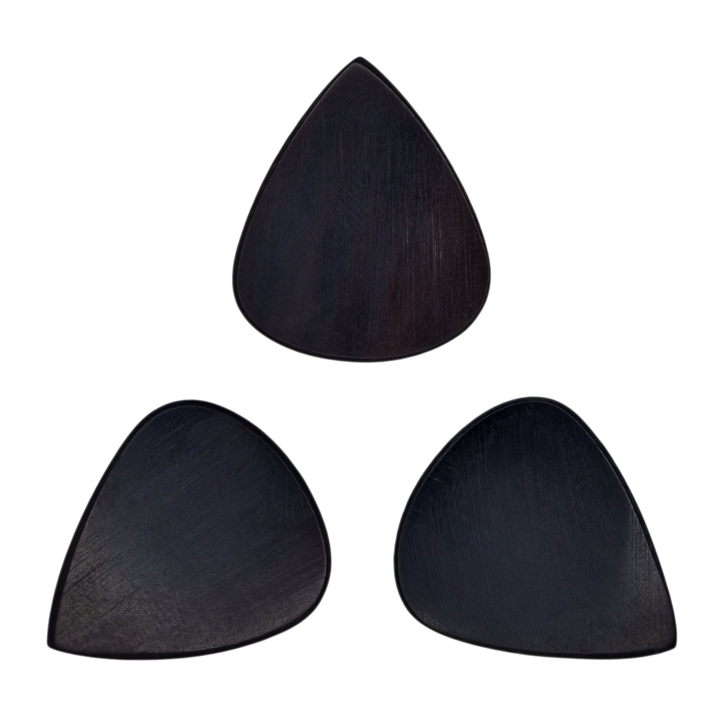 Black Buffalo Horn Guitar Or Bass Pick - 1.5 mm Heavy Gauge - 351 Shape - Natural Finish Handmade Specialty Exotic Plectrum