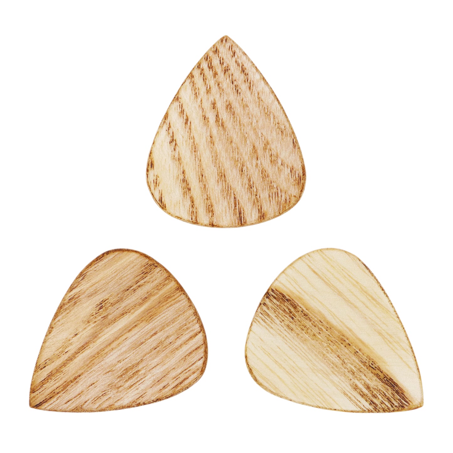 Ash Wood Guitar Or Bass Pick - 1.5 mm Heavy Gauge - 351 Shape - Natural Finish Handmade Specialty Exotic Plectrum