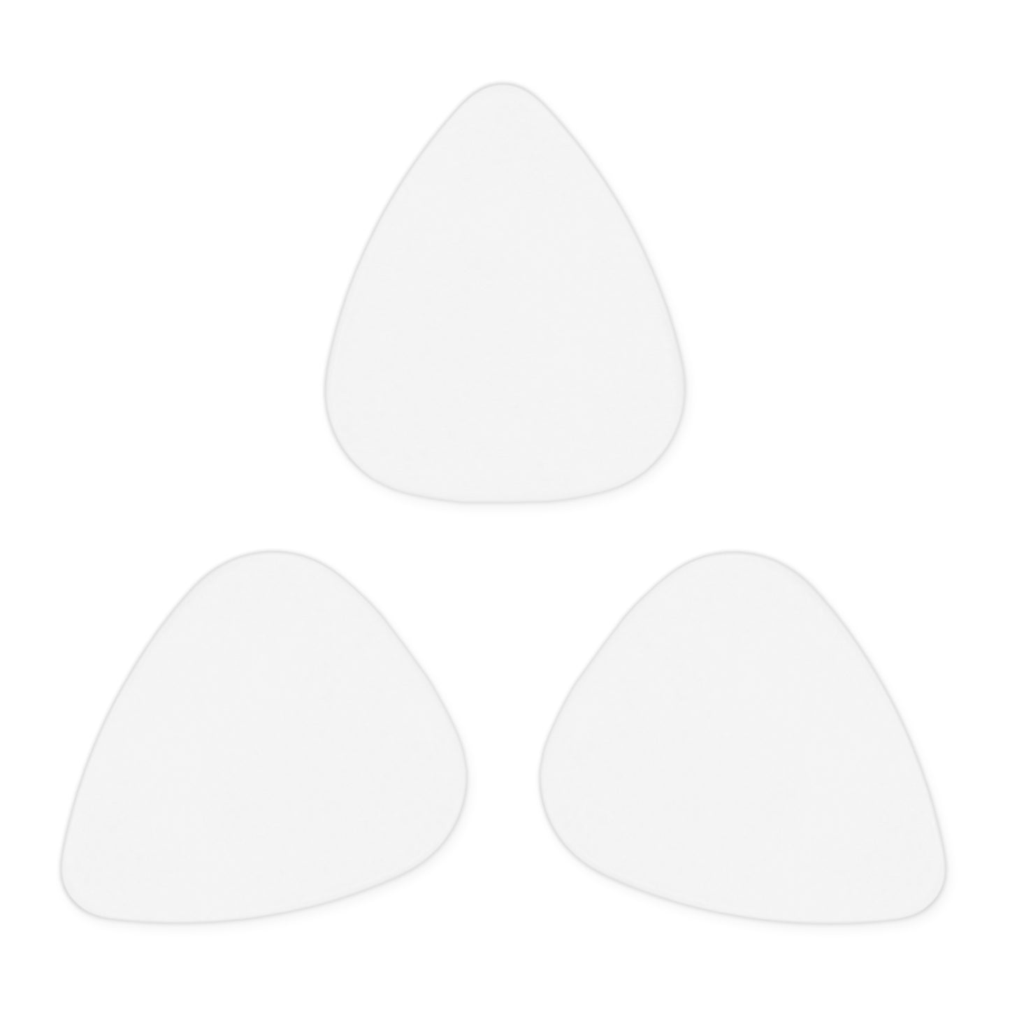 ABS Plastic White Guitar Or Bass Pick - 0.71 mm Medium Gauge - 351 Shape