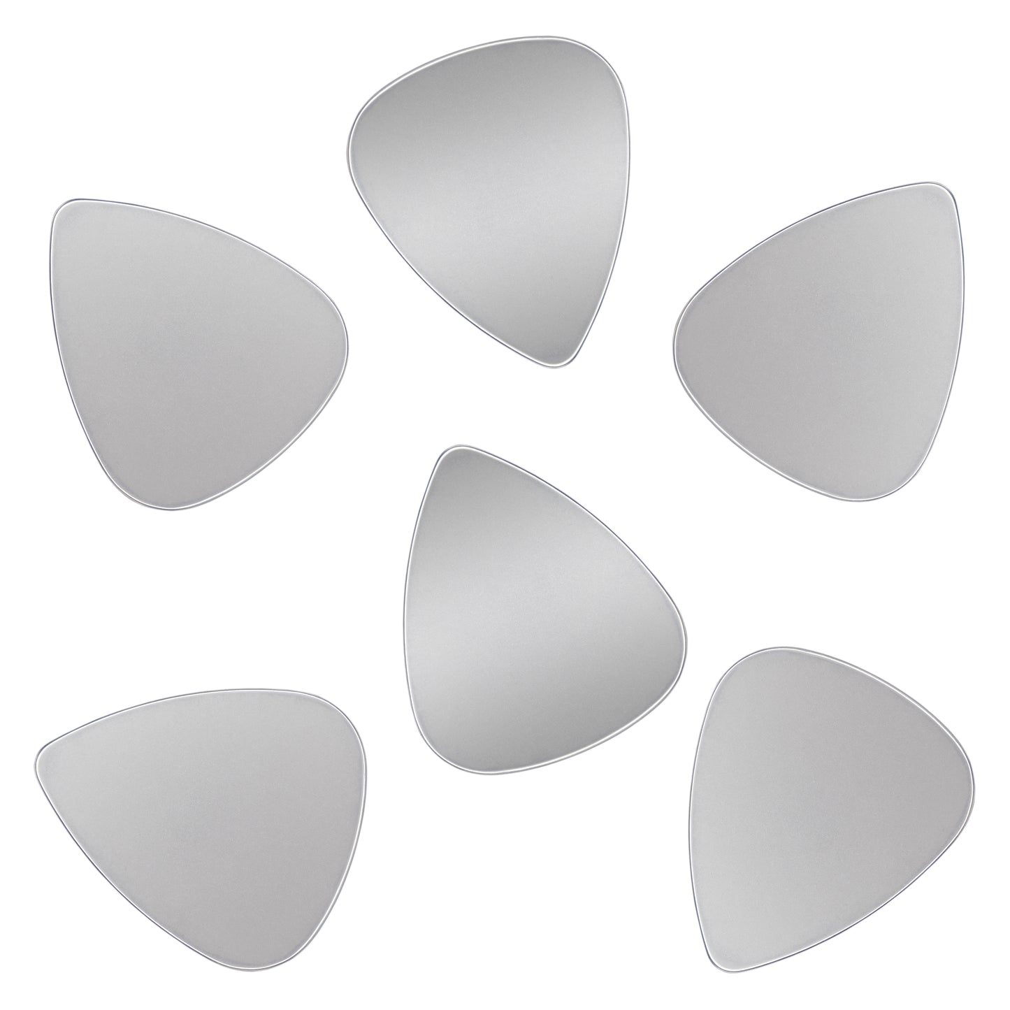 Stainless Steel Guitar Or Bass Pick - 0.80 mm Medium Gauge - 351 Shape - Specialty Metal Exotic Plectrum