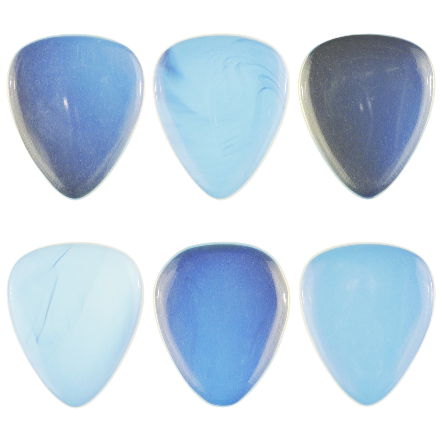 Opalite Gemstone Guitar Or Bass Pick - 3.0 mm Ultra Heavy Gauge - 351 Shape - Specialty Handmade Exotic Plectrum