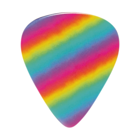 Celluloid Rainbow Guitar Or Bass Pick - 0.46 mm Light Gauge - Premium Made In USA - 351 Shape