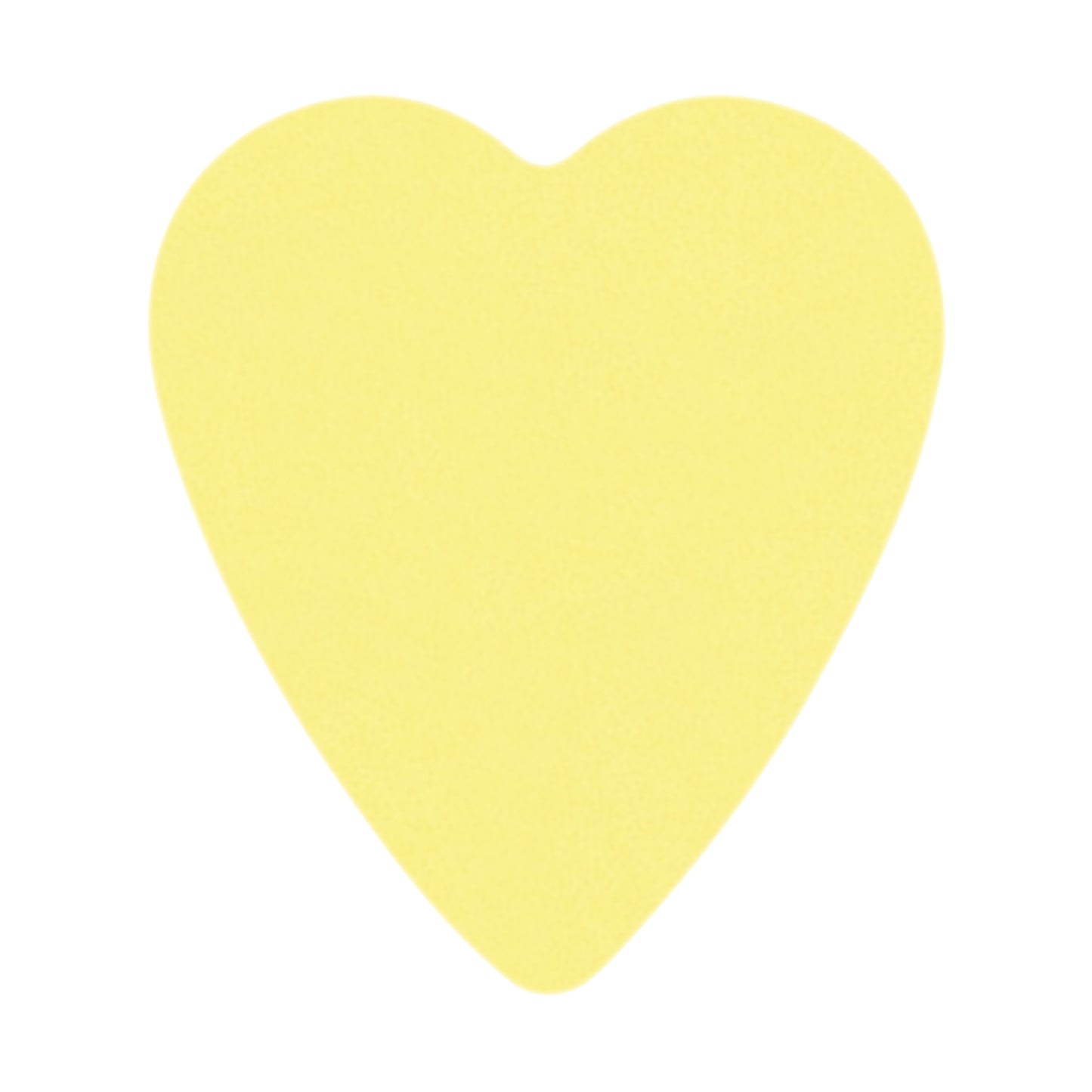 Delrin Yellow Guitar Or Bass Pick - 0.73 mm Medium Gauge - Premium Made In USA - 323 Heart Shape