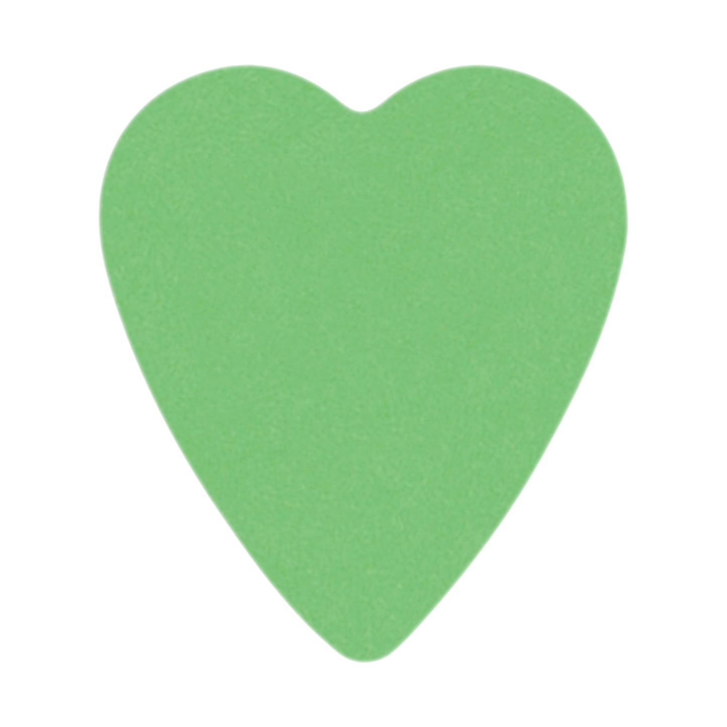 Delrin Green Guitar Or Bass Pick - 0.88 mm Medium Heavy Gauge - Premium Made In USA - 323 Heart Shape