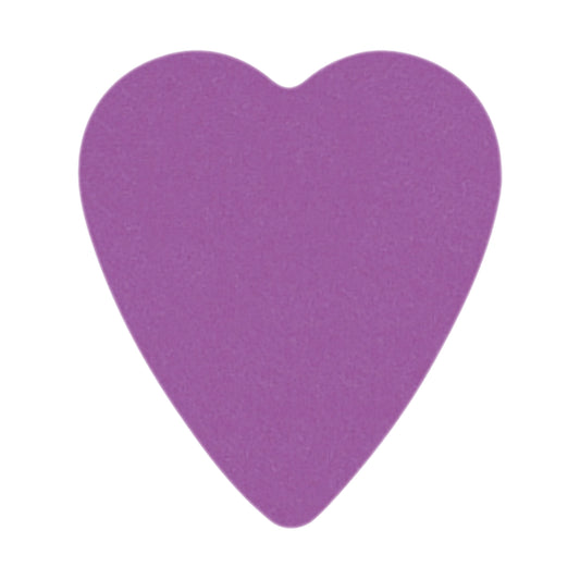 Delrin Purple Guitar Or Bass Pick - 1.14 mm Extra Heavy Gauge - Premium Made In USA - 323 Heart Shape