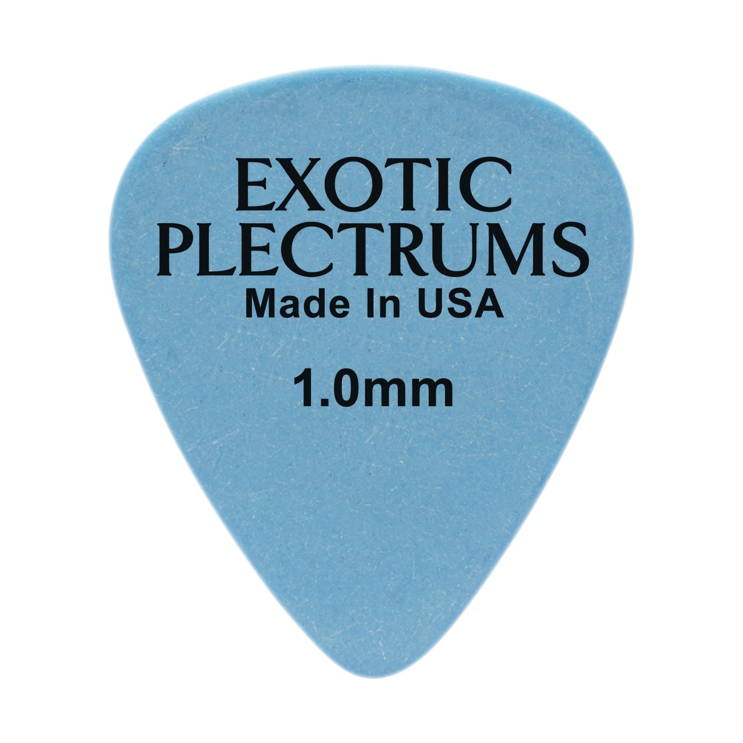 Exotic Plectrums Delrin Blue Guitar Or Bass Pick - 1.0 mm Heavy Gauge - Premium Made In USA - 351 Shape