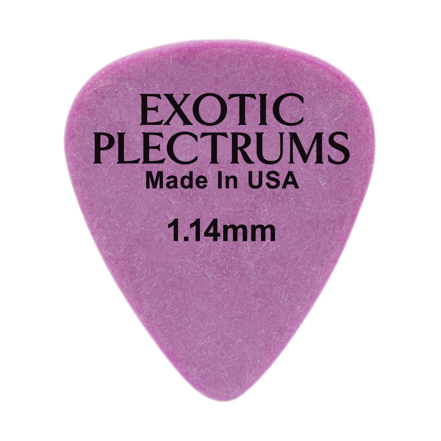 Exotic Plectrums Delrin Purple Guitar Or Bass Pick - 1.14 mm Extra Heavy Gauge - Premium Made In USA - 351 Shape