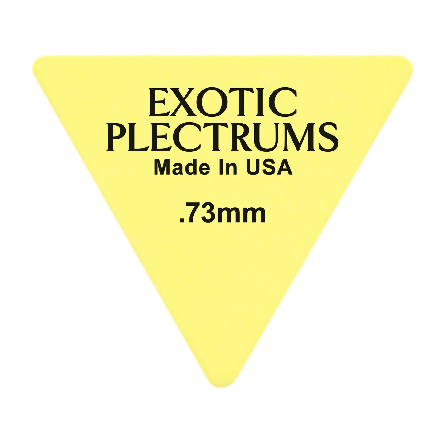 Exotic Plectrums Delrin Yellow Guitar Or Bass Pick - 0.73 mm Medium Gauge - Premium Made In USA - 355 Large Triangle Shape