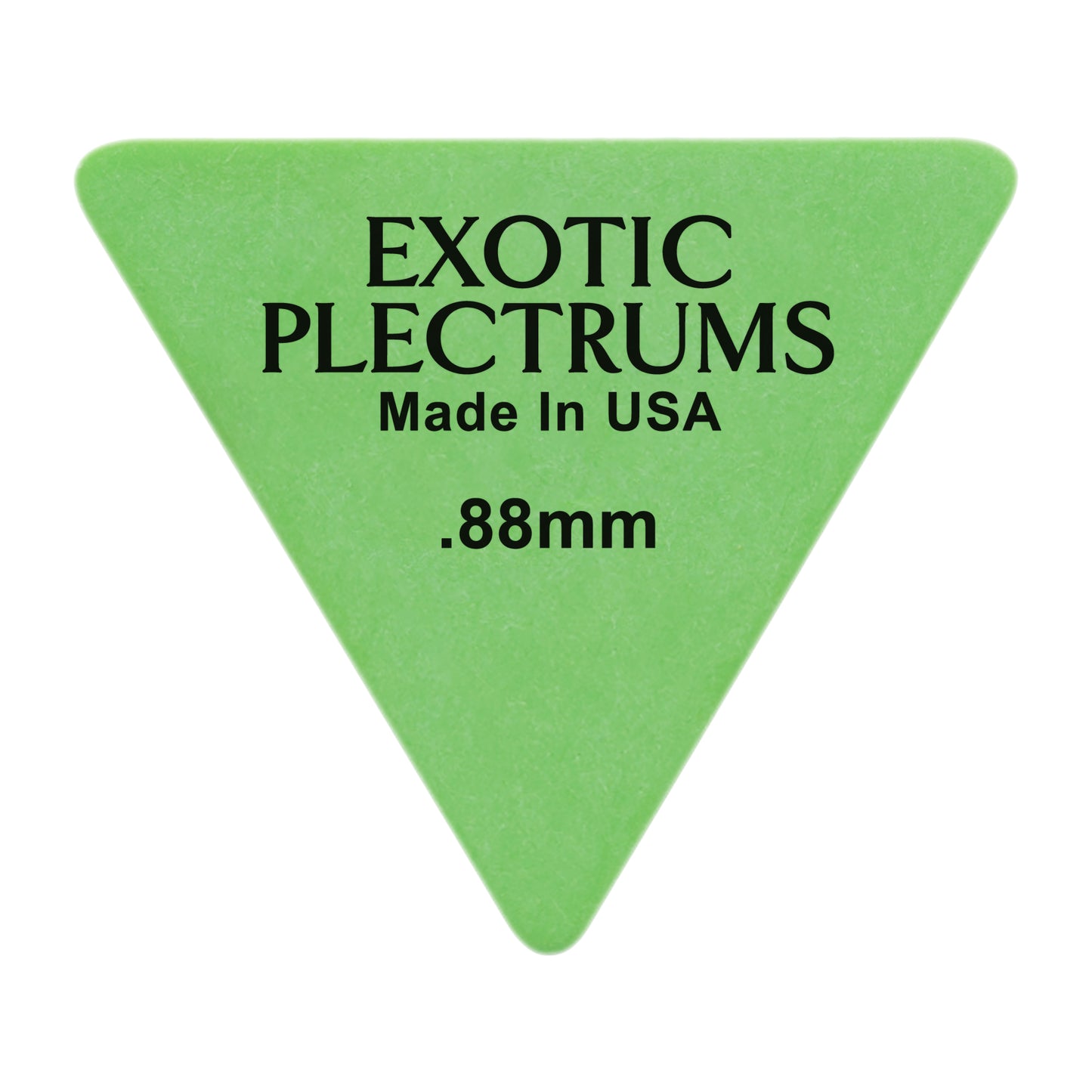 Exotic Plectrums Delrin Green Guitar Or Bass Pick - 0.88 mm Medium Heavy Gauge - Premium Made In USA - 355 Large Triangle Shape