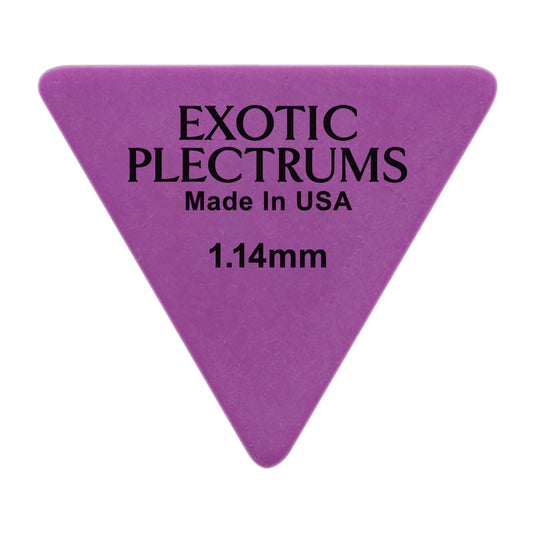 Exotic Plectrums Delrin Purple Guitar Or Bass Pick - 1.14 mm Extra Heavy Gauge - Premium Made In USA - 355 Large Triangle Shape