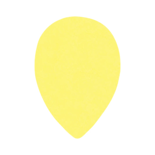 Delrin Yellow Guitar Or Bass Pick - 0.73 mm Medium Gauge - Premium Made In USA - 358 Small Teardrop Shape