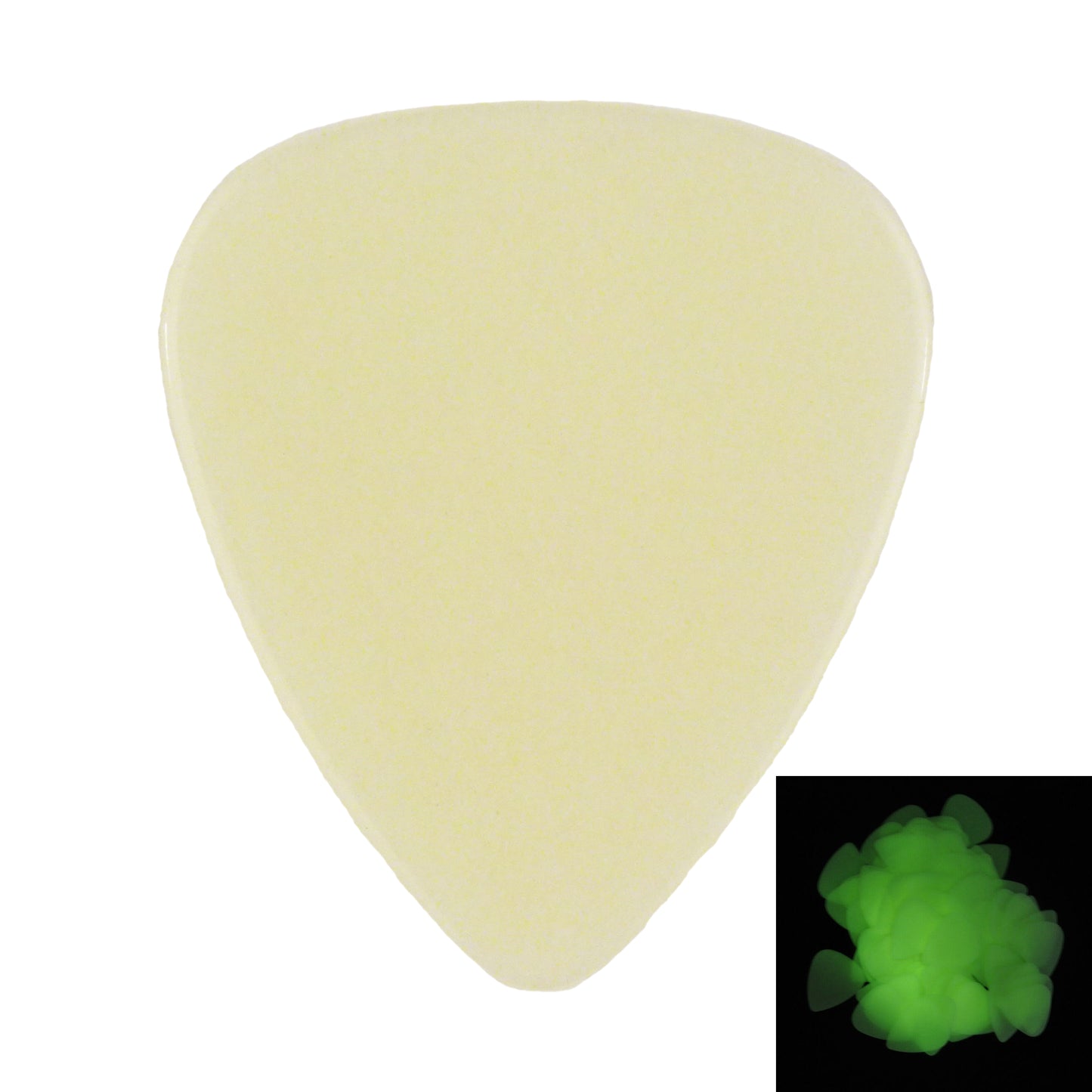 Celluloid Glow In The Dark Guitar Or Bass Pick - 0.46 mm Light Gauge - 351 Shape