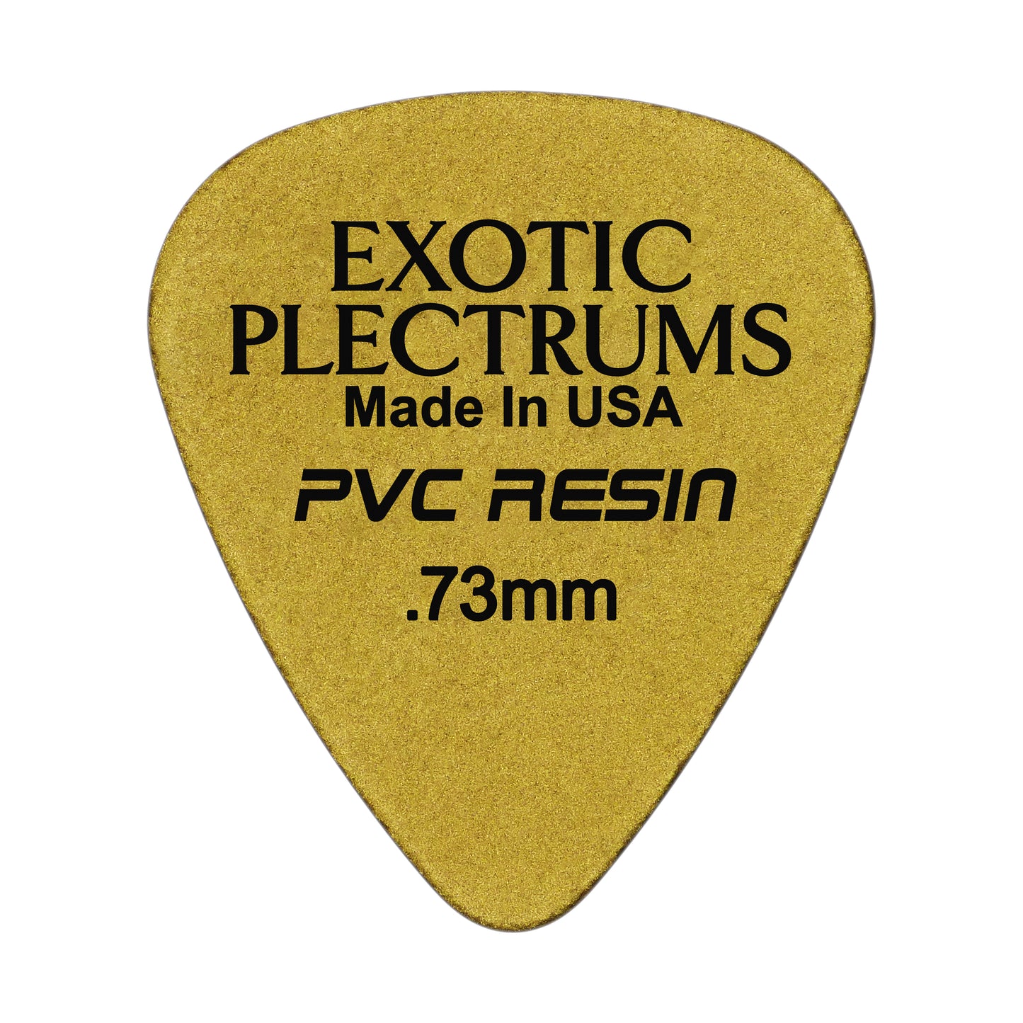 Exotic Plectrums PVC Resin Gold Guitar Or Bass Pick - 0.73 mm Medium Gauge - Premium Made In USA - 351 Shape