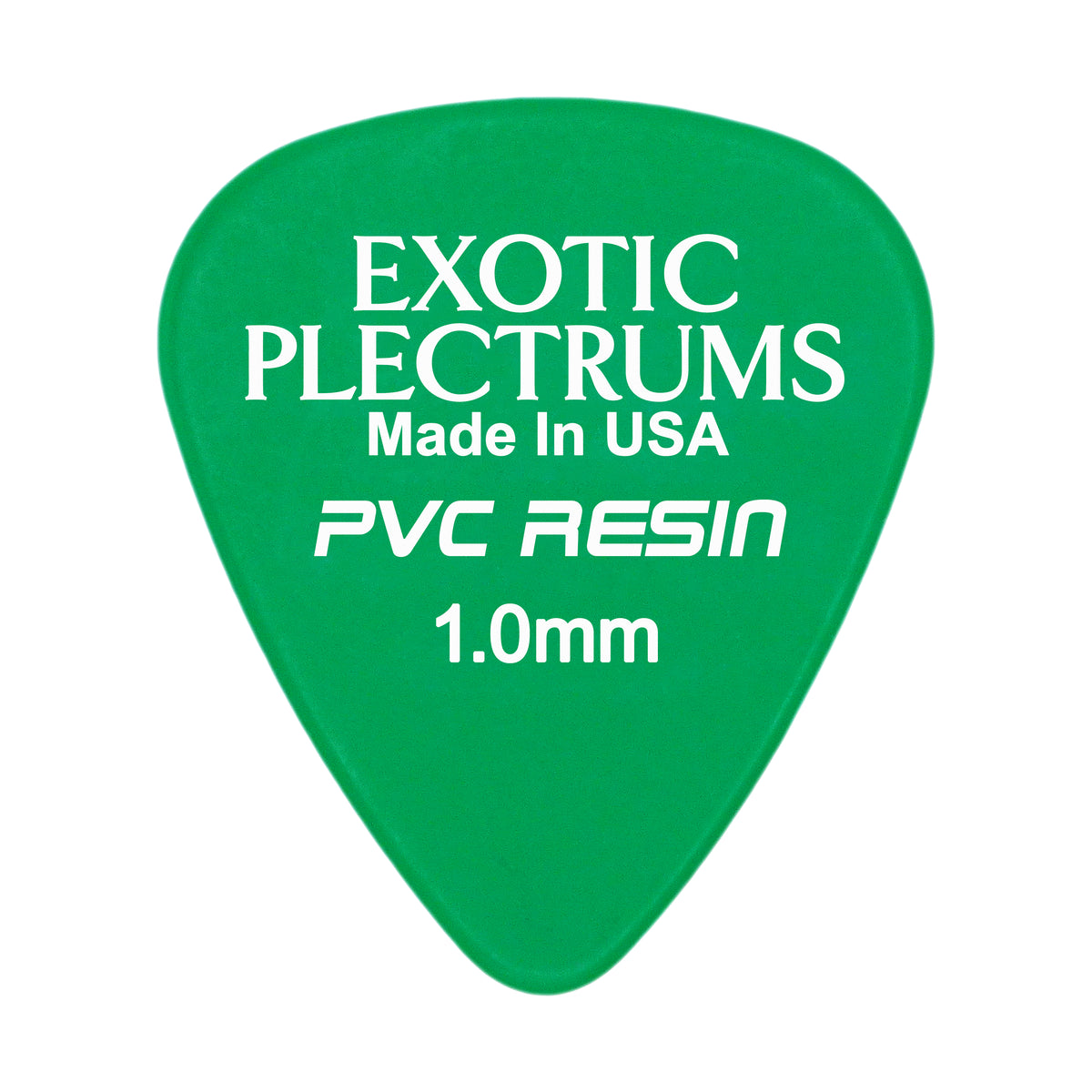 Exotic Plectrums PVC Resin Green Guitar Or Bass Pick - 1.0 mm Heavy Gauge - Premium Made In USA - 351 Shape