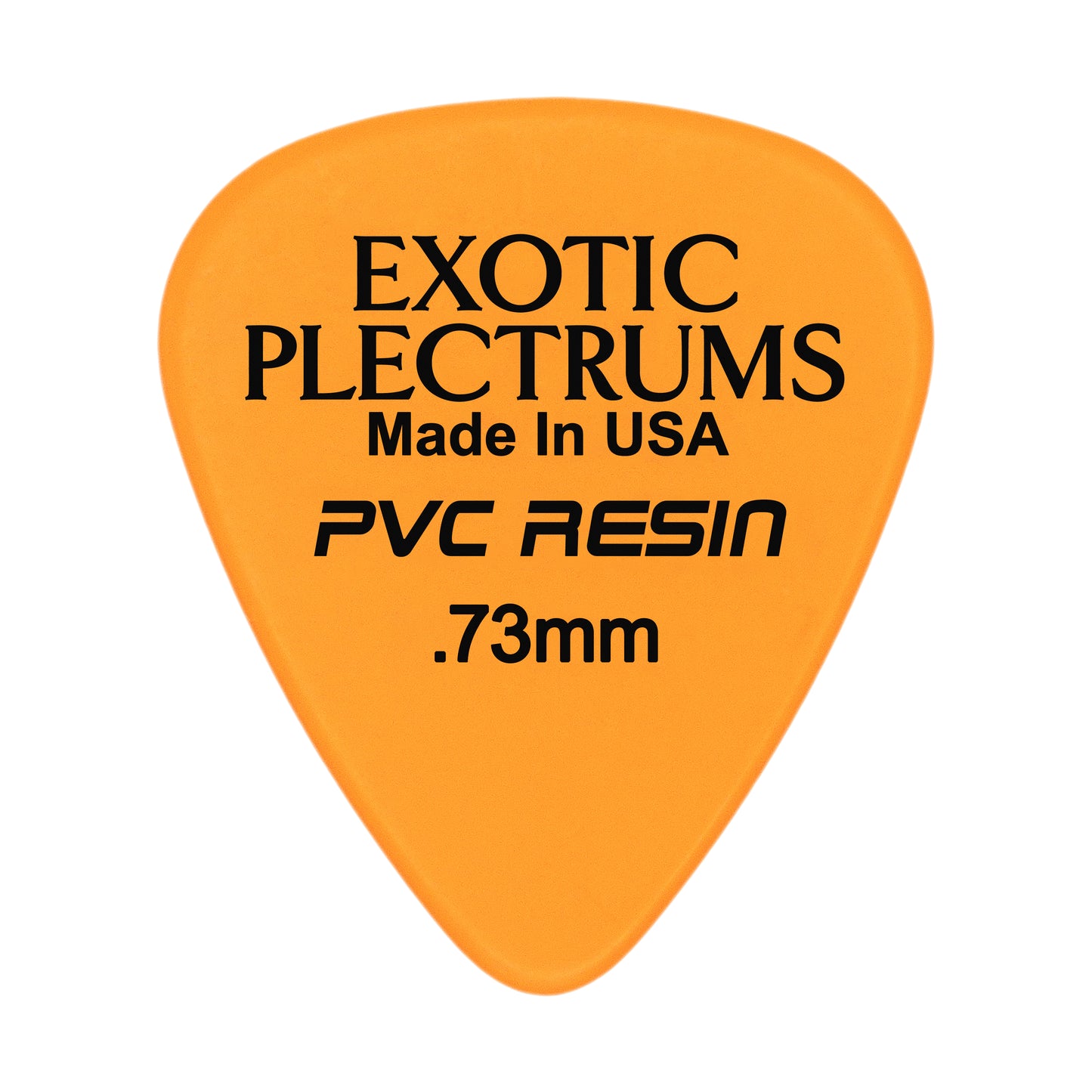 Exotic Plectrums PVC Resin Orange Guitar Or Bass Pick - 0.73 mm Medium Gauge - Premium Made In USA - 351 Shape
