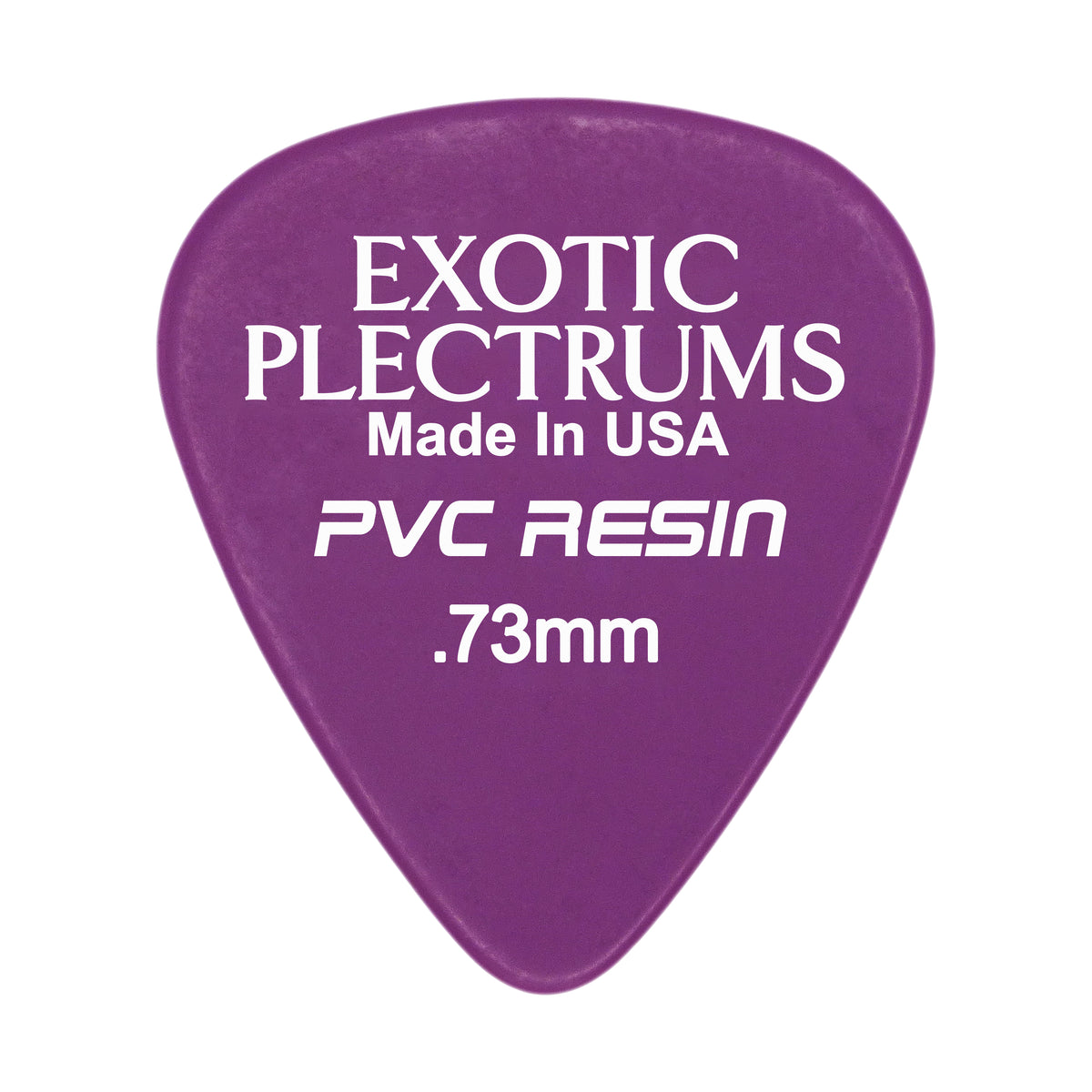 Exotic Plectrums PVC Resin Purple Guitar Or Bass Pick - 0.73 mm Medium Gauge - Premium Made In USA - 351 Shape