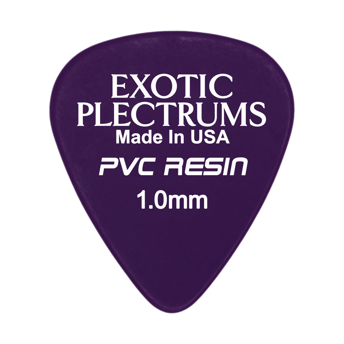 Exotic Plectrums PVC Resin Purple Guitar Or Bass Pick - 1.0 mm Heavy Gauge - Premium Made In USA - 351 Shape