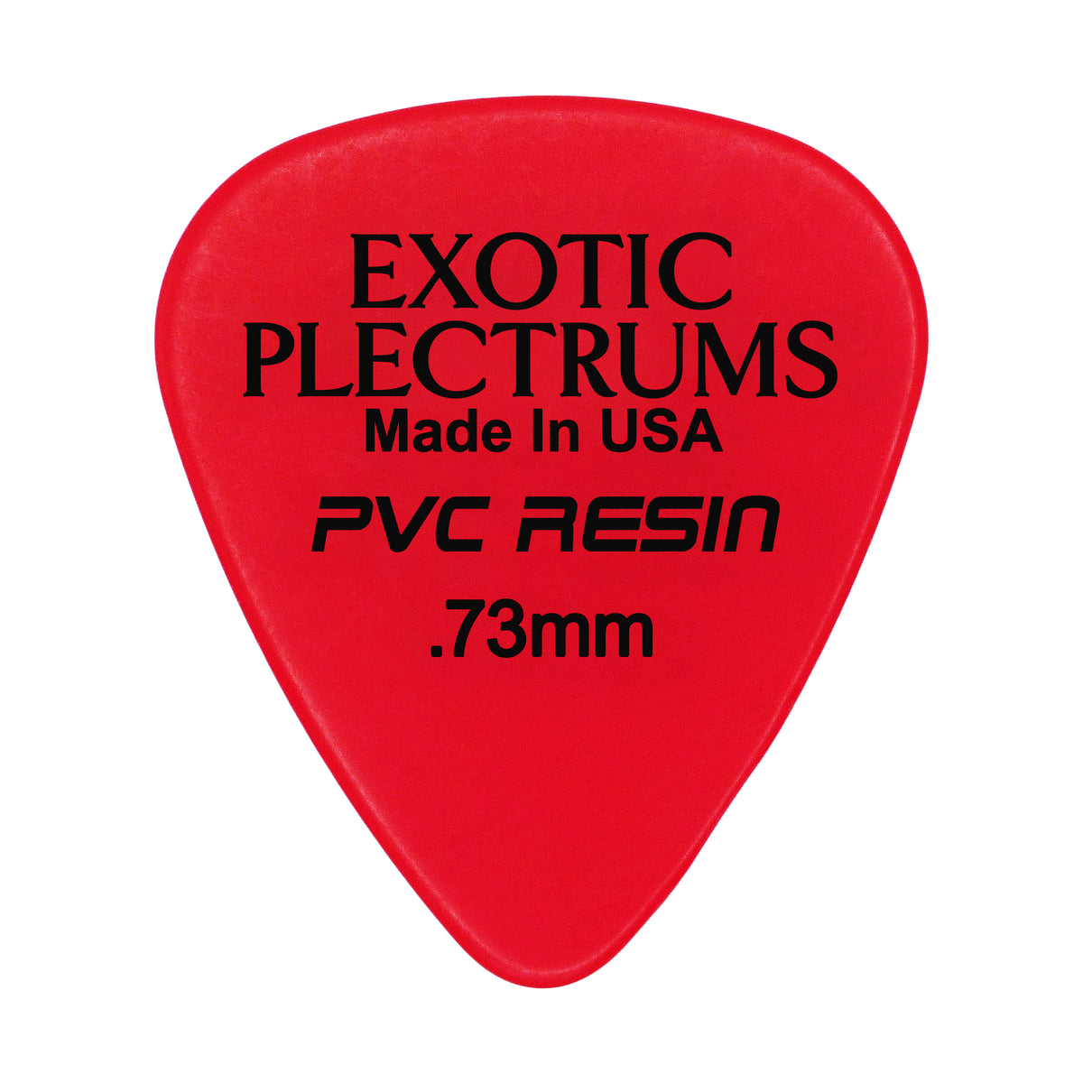 Exotic Plectrums PVC Resin Red Guitar Or Bass Pick - 0.73 mm Medium Gauge - Premium Made In USA - 351 Shape