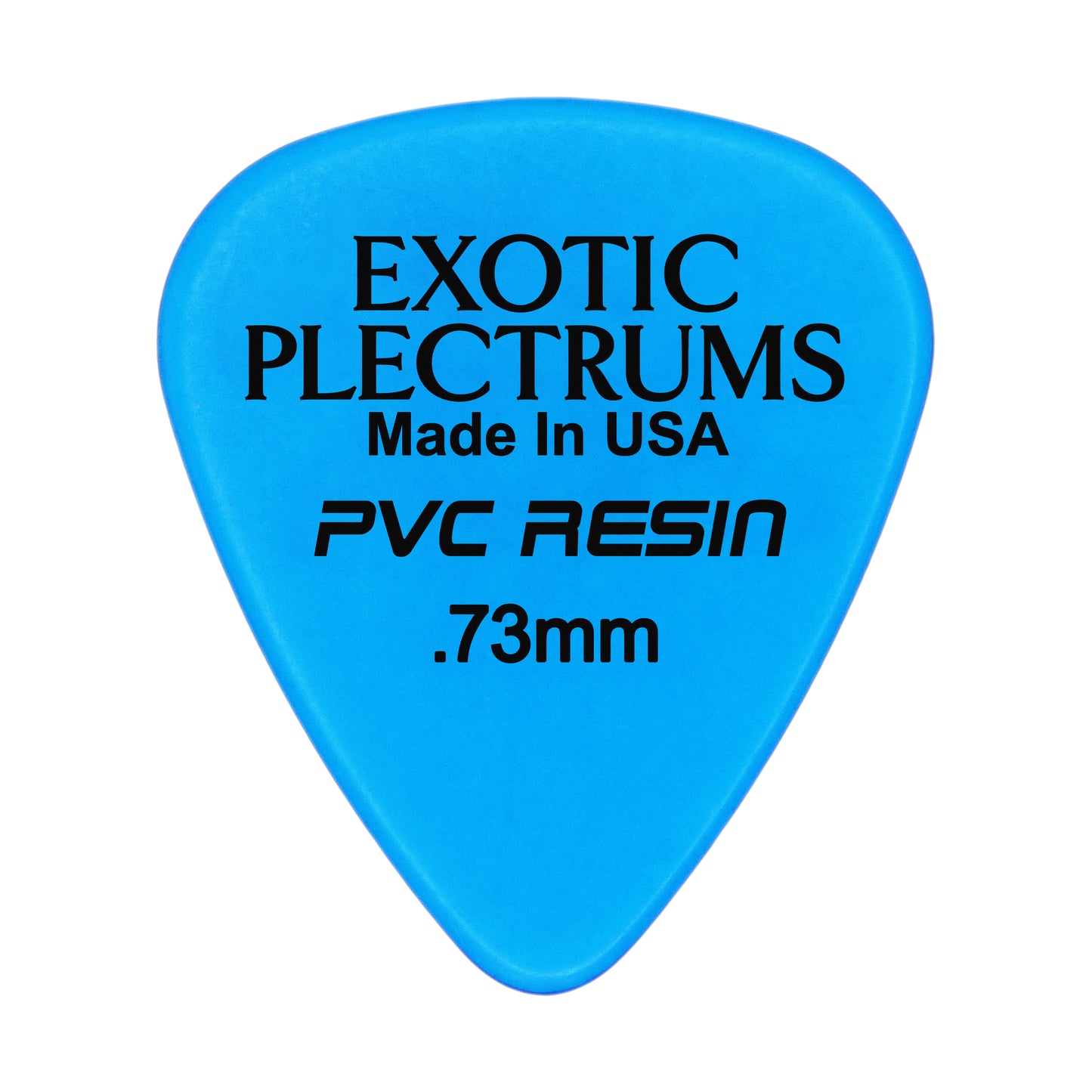 Exotic Plectrums PVC Resin Translucent Blue Guitar Or Bass Pick - 0.73 mm Medium Gauge - Premium Made In USA - 351 Shape