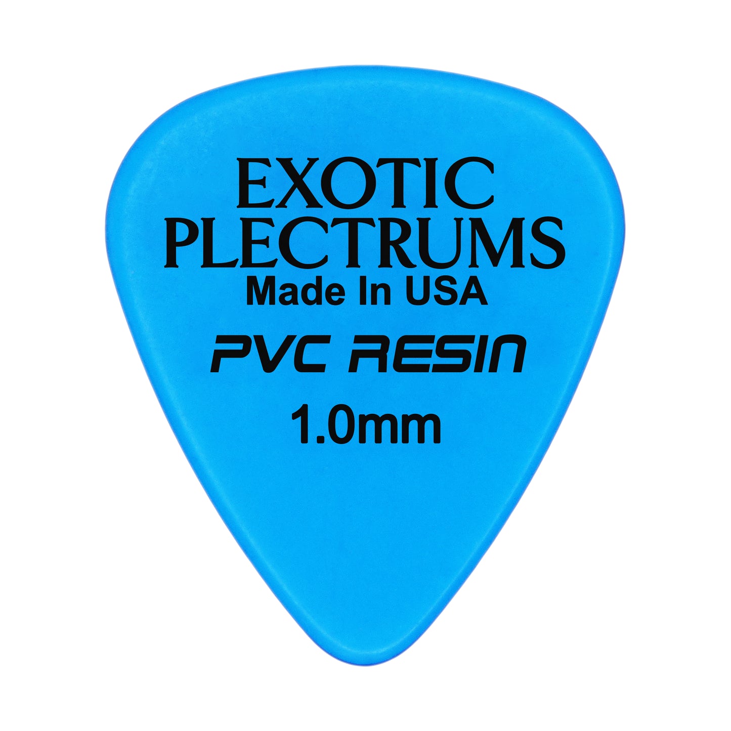 Exotic Plectrums PVC Resin Translucent Blue Guitar Or Bass Pick - 1.0 mm Heavy Gauge - Premium Made In USA - 351 Shape