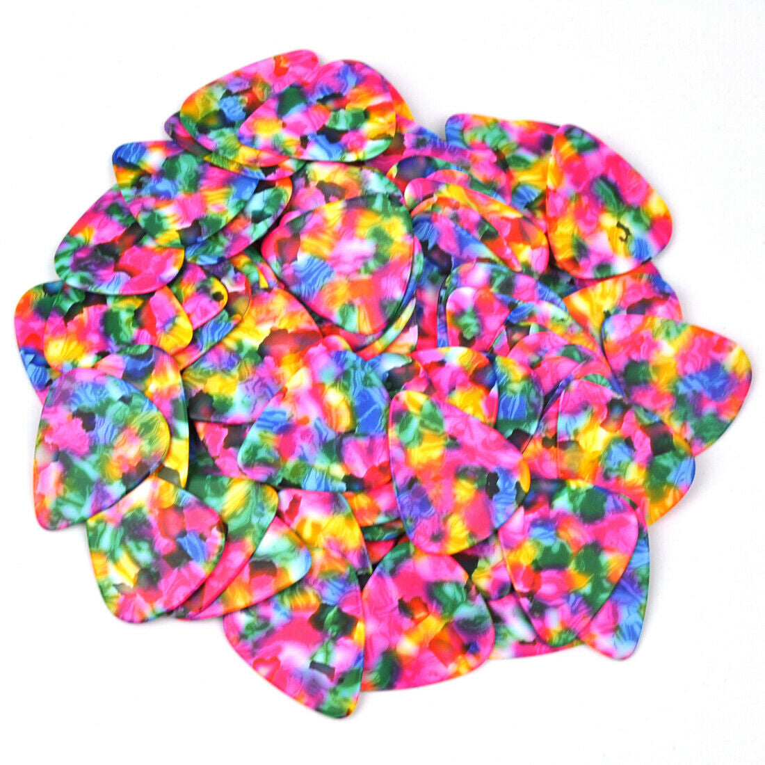 Celluloid Tie Dye Guitar Or Bass Pick - 0.96 mm Heavy Gauge - 351 Shape