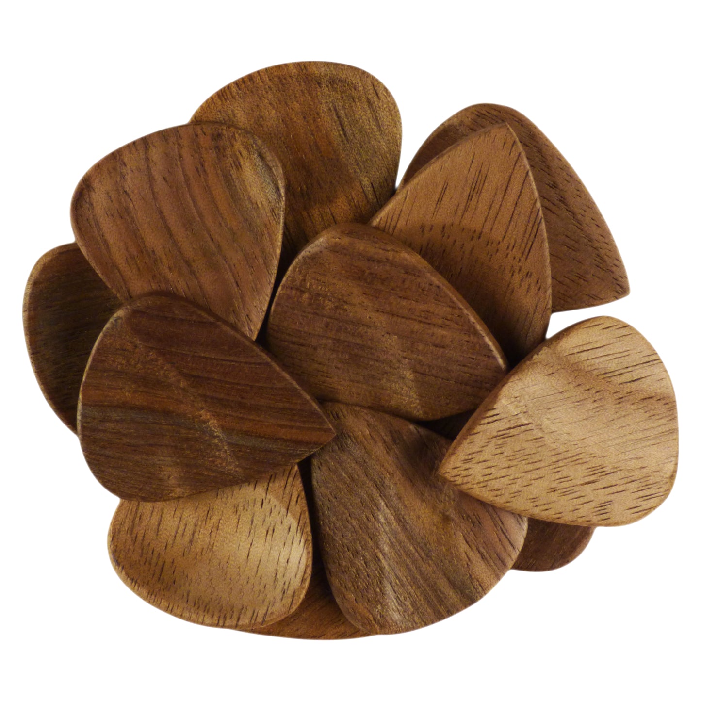 Walnut Wood Guitar Or Bass Pick - 3.0 mm Ultra Heavy Gauge - 351 Groove Shape - Natural Finish Handmade Specialty Exotic Plectrum