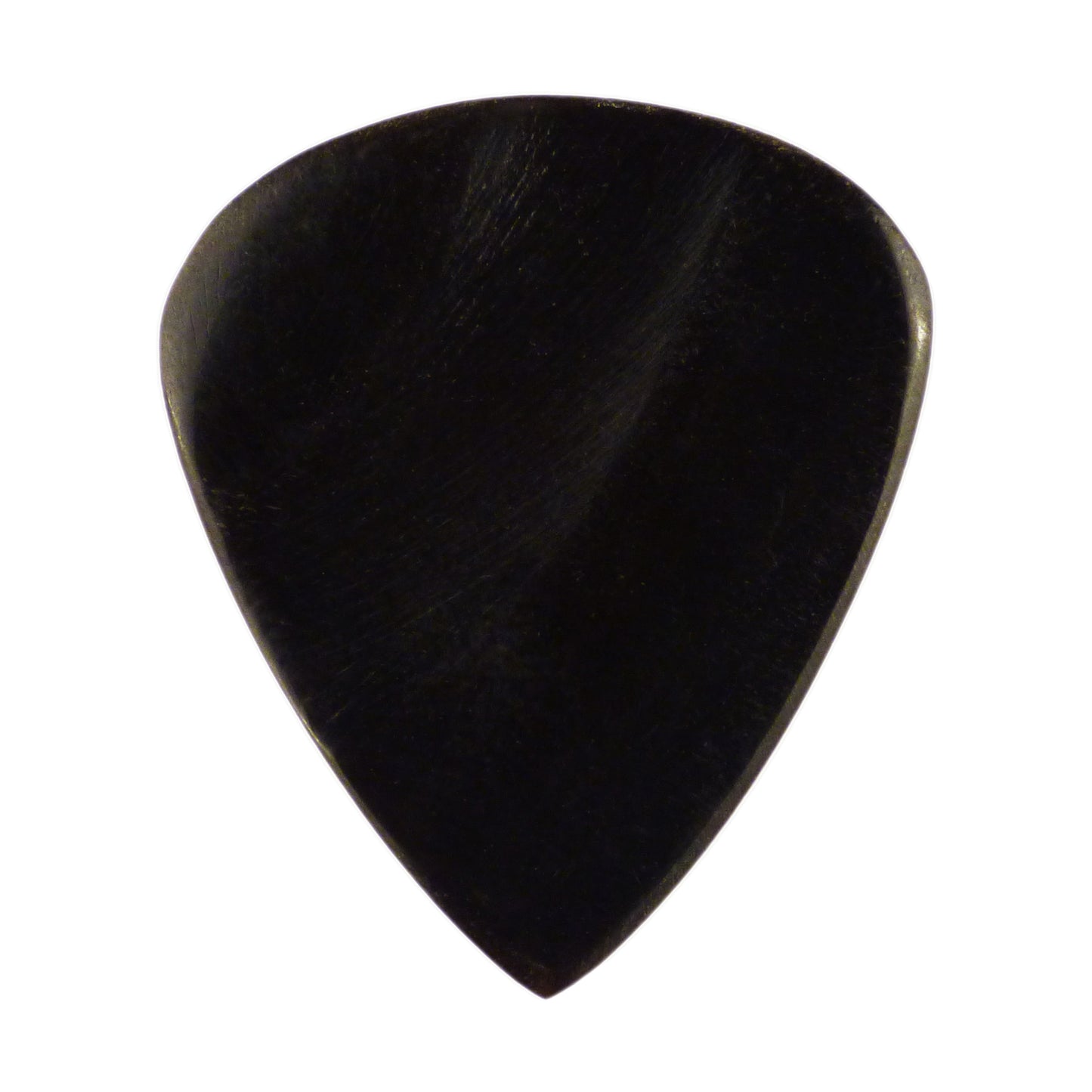 Black Buffalo Horn Guitar Or Bass Pick - 3.0 mm Ultra Heavy Gauge - 351 Groove Shape - Polished Finish Handmade Specialty Exotic Plectrum