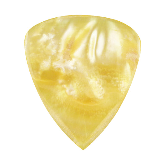 Gold Abalone Shell Guitar Or Bass Pick - 2.0 mm - 351 Wedge Shape - Handmade Specialty Exotic Luxury Plectrum