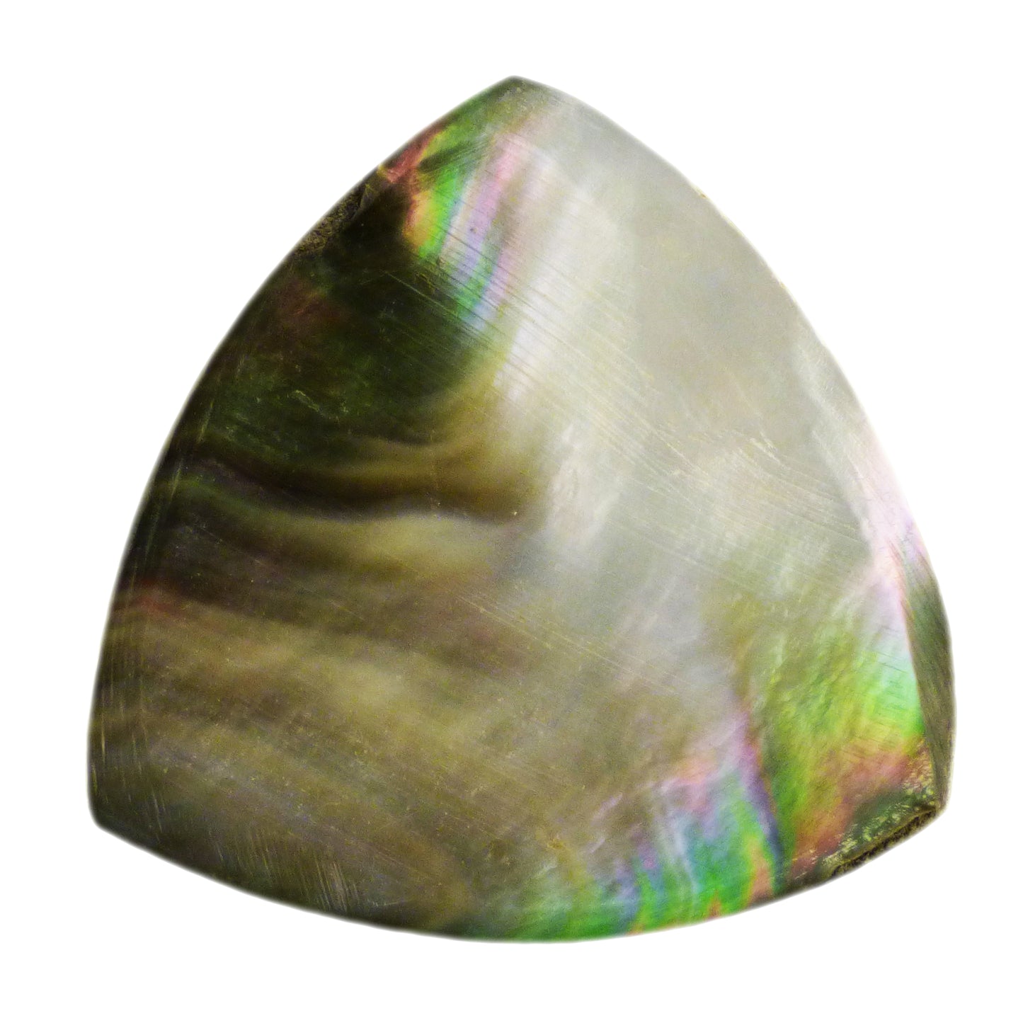 Black Abalone Shell Guitar Or Bass Pick - 2.0 mm - 346 Wedge Triangle Shape - Handmade Specialty Exotic Luxury Plectrum