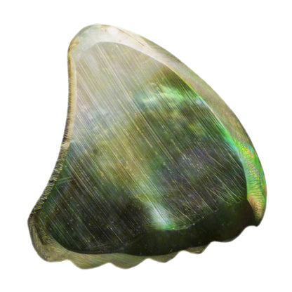 Black Abalone Shell Guitar Or Bass Pick - 2.0 mm - Shark Fin Shape - Handmade Specialty Exotic Luxury Plectrum