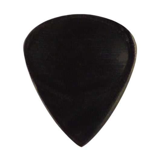 Black Buffalo Horn Guitar Or Bass Pick - 3.0 mm Ultra Heavy Gauge - 351 Groove Shape - Polished Finish Handmade Specialty Exotic Plectrum