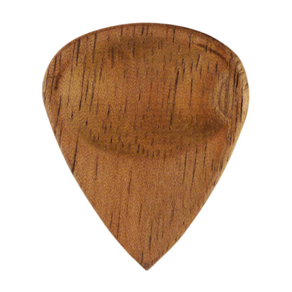 Walnut Wood Guitar Or Bass Pick - 3.0 mm Ultra Heavy Gauge - 351 Groove Shape - Natural Finish Handmade Specialty Exotic Plectrum