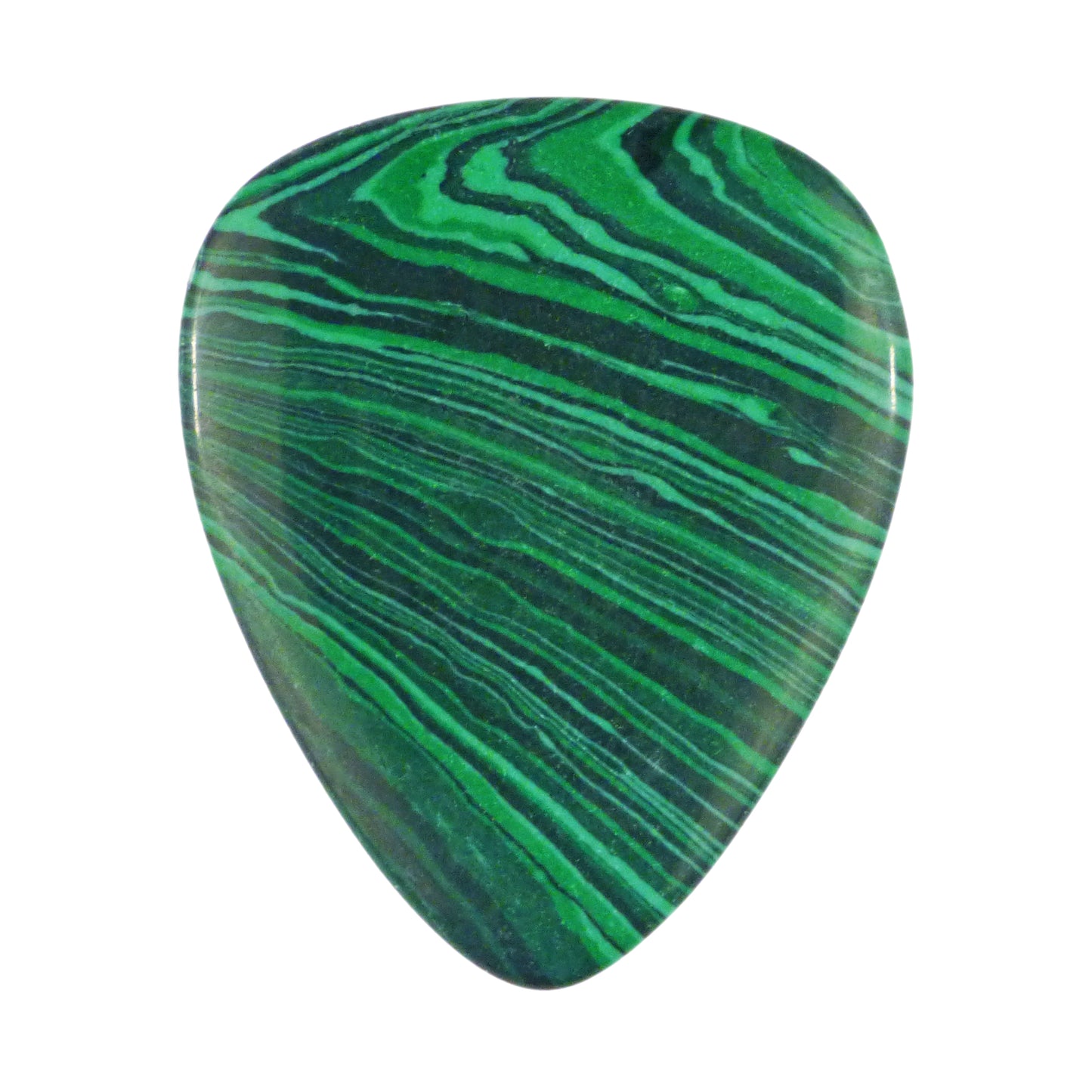 Green Malachite Stone Guitar Or Bass Pick - 3.0 mm Ultra Heavy Gauge - 351 Shape - Specialty Handmade Exotic Plectrum