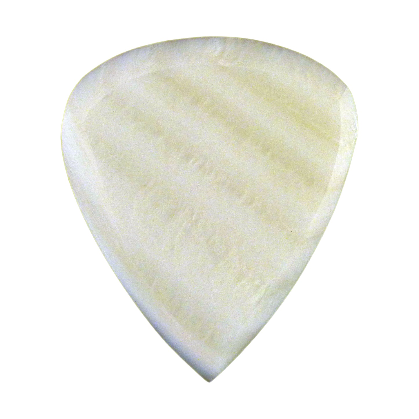 White Abalone Shell Guitar Or Bass Pick - 2.0 mm - 351 Wedge Shape - Handmade Specialty Exotic Luxury Plectrum