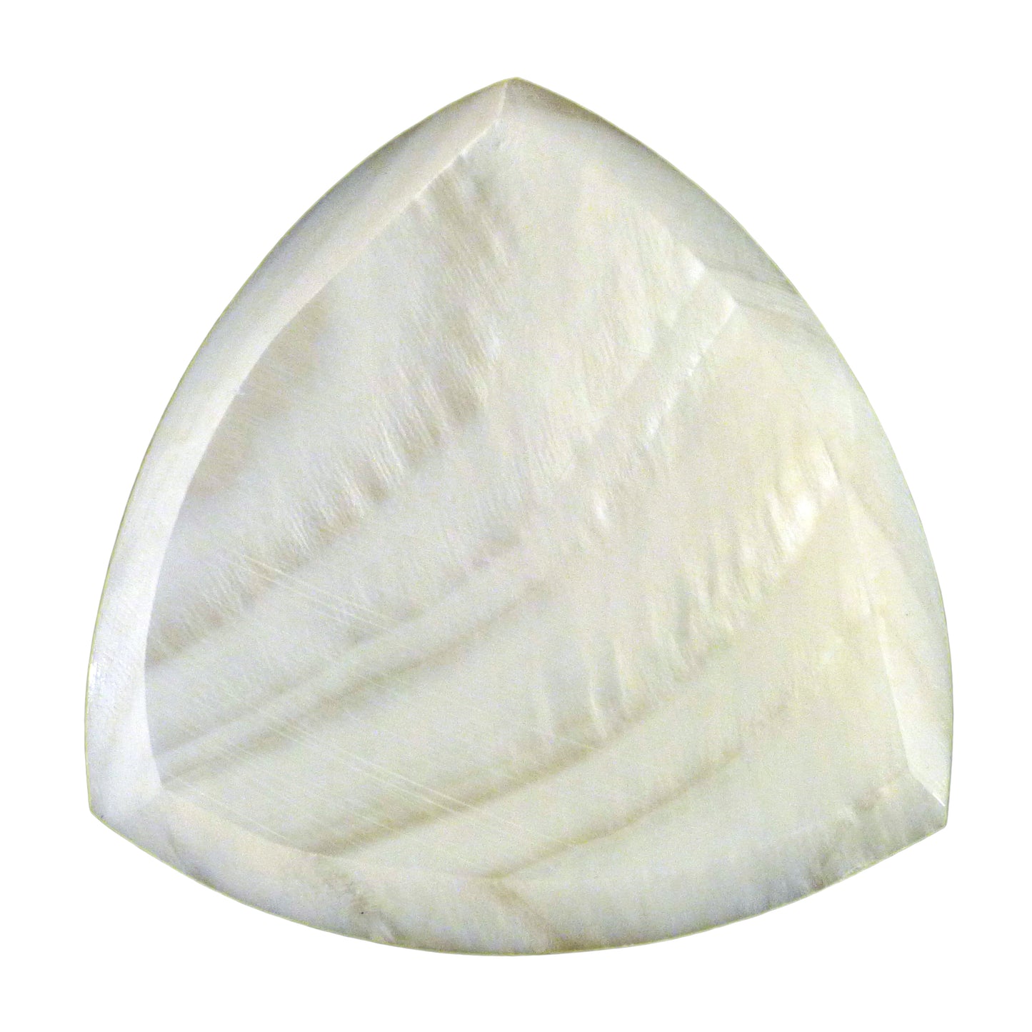 White Abalone Shell Guitar Or Bass Pick - 2.0 mm - 346 Wedge Triangle Shape - Handmade Specialty Exotic Luxury Plectrum