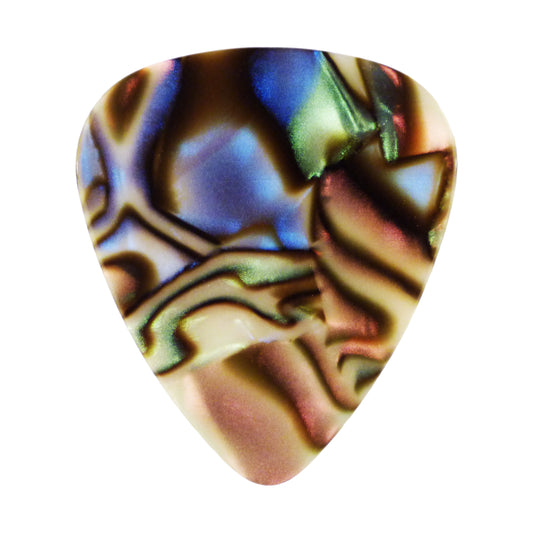 Celluloid Abalone Guitar Or Bass Pick - 0.46 mm Light Gauge - 351 Shape