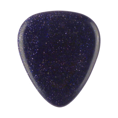 Blue Sandstone Stone Guitar Or Bass Pick - 3.0 mm Ultra Heavy Gauge - 351 Shape - Specialty Handmade Gemstone Exotic Plectrum