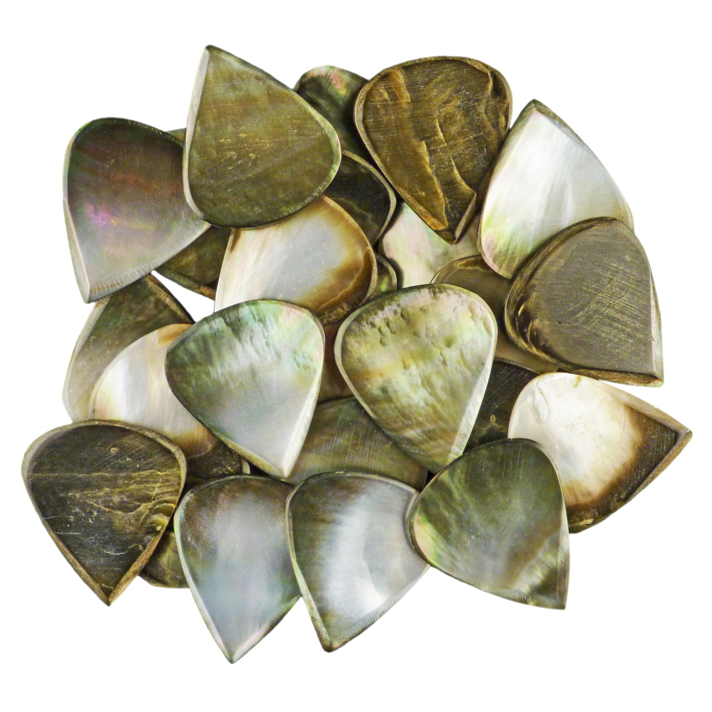 Black Abalone Shell Guitar Or Bass Pick - 2.0 mm - 351 Wedge Shape - Handmade Specialty Exotic Luxury Plectrum