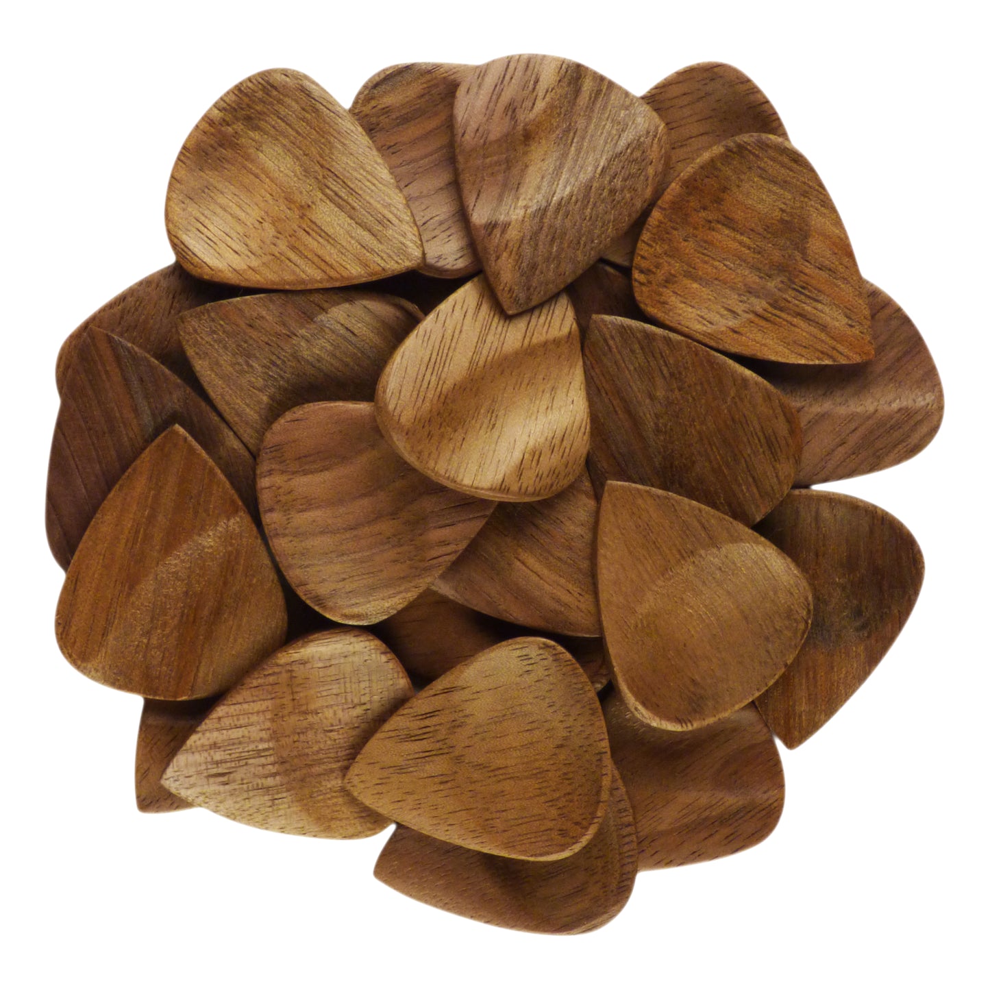 Walnut Wood Guitar Or Bass Pick - 3.0 mm Ultra Heavy Gauge - 351 Groove Shape - Natural Finish Handmade Specialty Exotic Plectrum