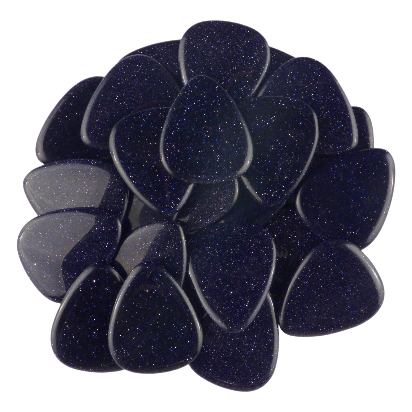 Blue Sandstone Stone Guitar Or Bass Pick - 3.0 mm Ultra Heavy Gauge - 351 Shape - Specialty Handmade Gemstone Exotic Plectrum