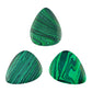 Green Malachite Stone Guitar Or Bass Pick - 3.0 mm Ultra Heavy Gauge - 351 Shape - Specialty Handmade Exotic Plectrum
