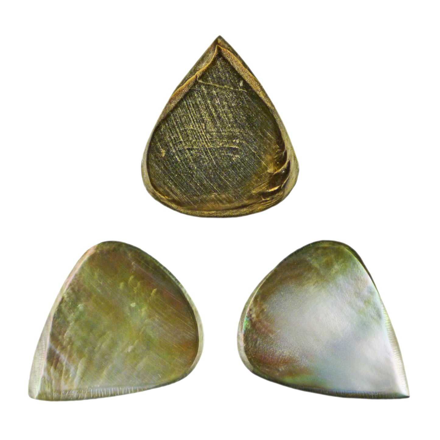 Black Abalone Shell Guitar Or Bass Pick - 2.0 mm - 351 Wedge Shape - Handmade Specialty Exotic Luxury Plectrum