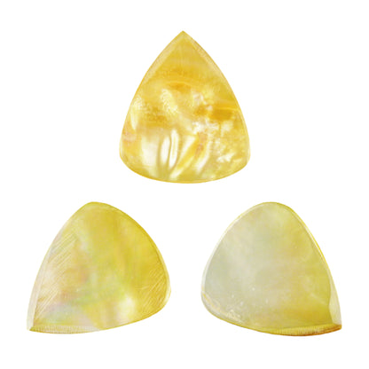 Gold Abalone Shell Guitar Or Bass Pick - 2.0 mm - 351 Wedge Shape - Handmade Specialty Exotic Luxury Plectrum