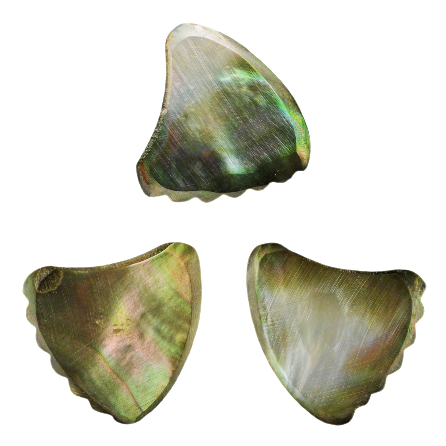 Black Abalone Shell Guitar Or Bass Pick - 2.0 mm - Shark Fin Shape - Handmade Specialty Exotic Luxury Plectrum