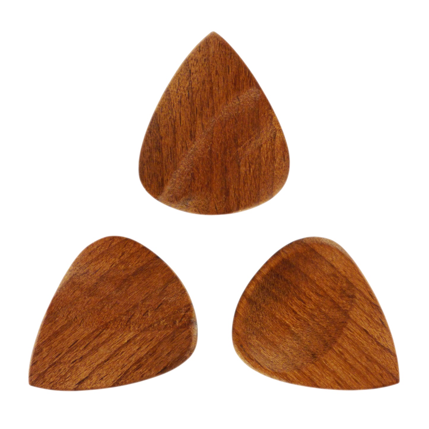 Dark Steamed Beech Wood Guitar Or Bass Pick - 3.0 mm Ultra Heavy Gauge - 351 Groove Shape - Natural Finish Handmade Specialty Exotic Plectrum