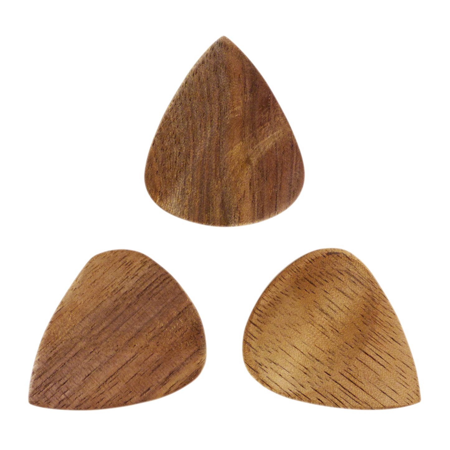 Walnut Wood Guitar Or Bass Pick - 3.0 mm Ultra Heavy Gauge - 351 Groove Shape - Natural Finish Handmade Specialty Exotic Plectrum