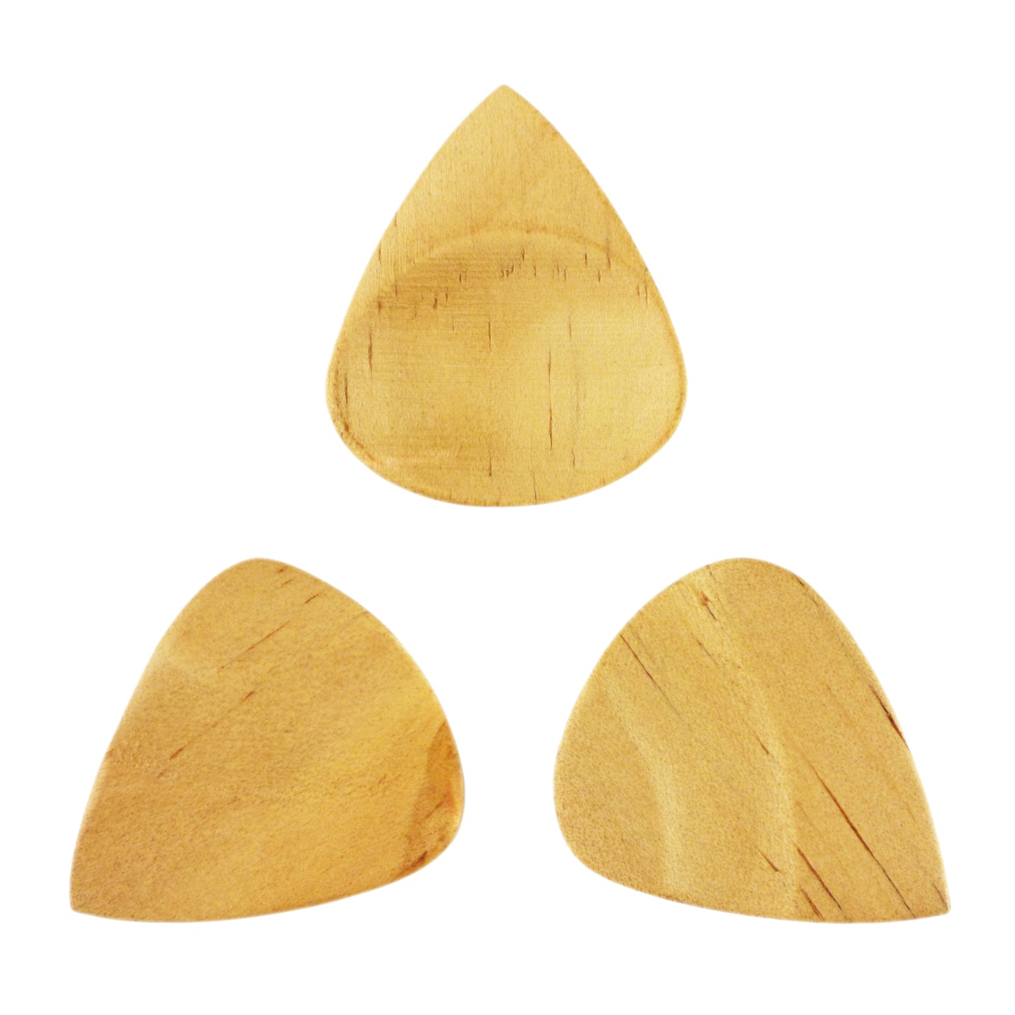 Pine Wood Guitar Or Bass Pick - 3.0 mm Ultra Heavy Gauge - 351 Groove Shape - Natural Finish Handmade Specialty Exotic Plectrum