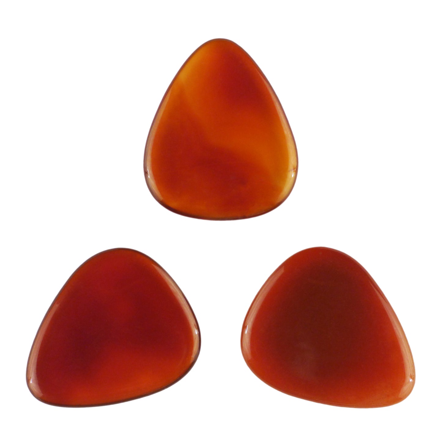 Carnelian Stone Guitar Or Bass Pick - 3.0 mm Ultra Heavy Gauge - 351 Shape - Specialty Handmade Gemstone Exotic Plectrum